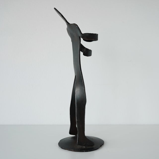 Late 20th Century Vintage Forged Iron Figure Sculpture For Sale In New York - Image 6 of 10