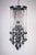 Striking Italian chandelier from the 1970s, featuring a cascade design composed of multiple chrome-plated metal rods...