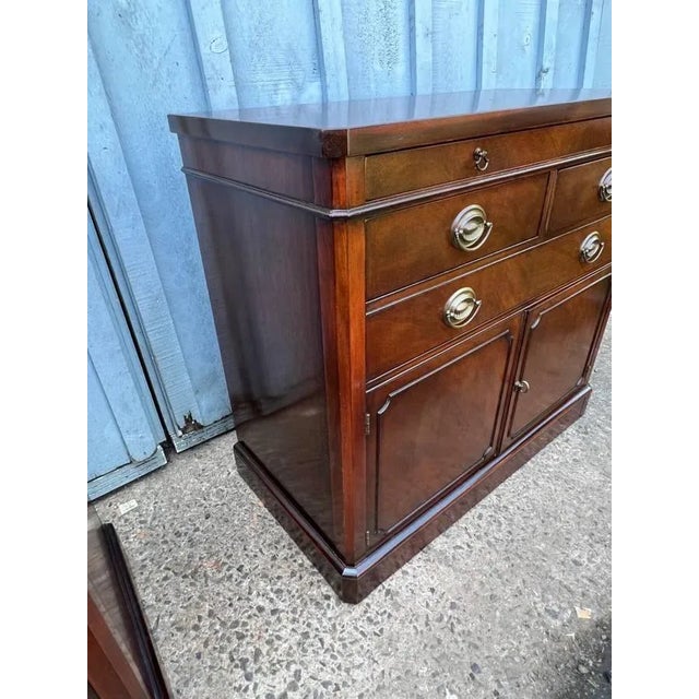 Chippendale Pair Drexel New Travis Court Collection Mahogany Servers-Buffets Cabinets 1930s For Sale - Image 3 of 12