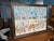 A stunning, large-scale original 1970s vintage Erica Wilson crewel embroidery textile artwork titled "Birch Trees and...