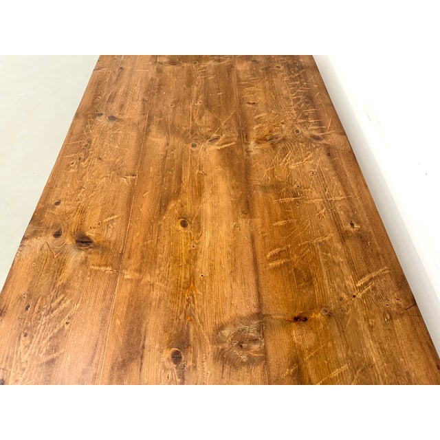 Vintage Farmhouse Table in Light Pine, 1950s For Sale - Image 16 of 18