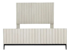 Modern White Wash Oak Queen Bed Frame