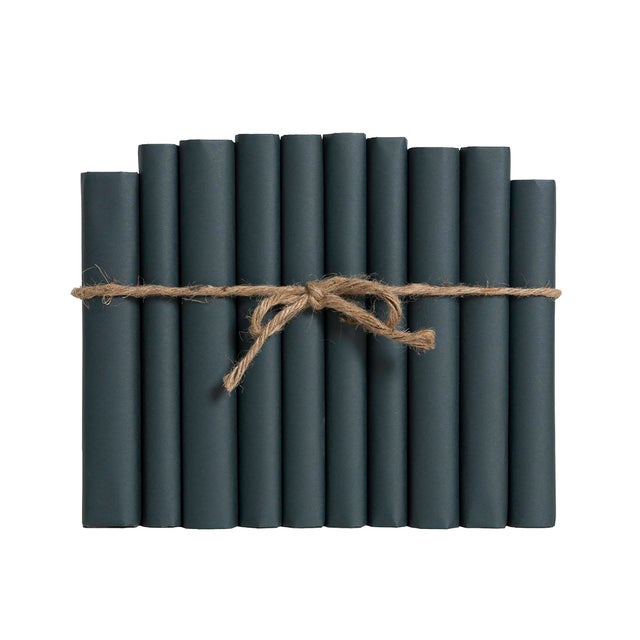 Modern Decorative Books - Deep Forest Paper Wrapped Book Bundle - 1 Foot of Green Books For Sale - Image 3 of 3