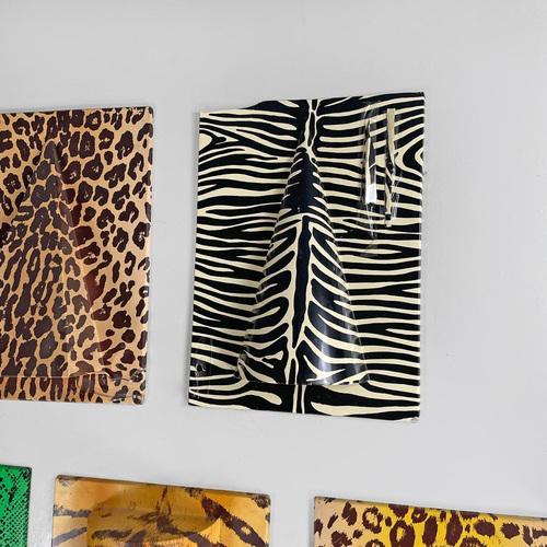 Brown Italian Modern Zoo Geometrico Wall Decorations by Claudio Parmiggiani, 1970s, Set of 5 For Sale - Image 8 of 18