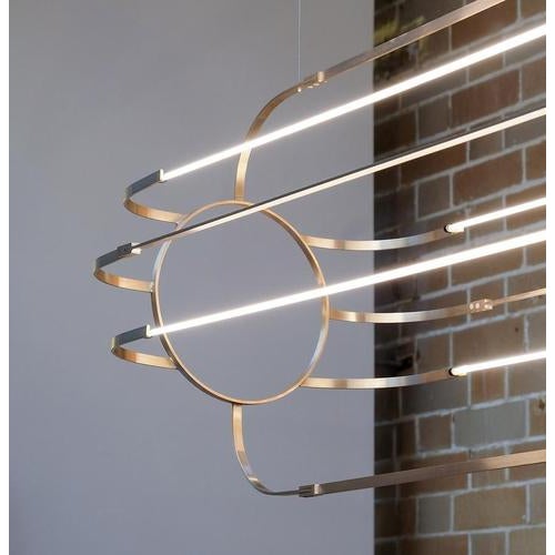 Contemporary Charlotte Pendant in Brass with Gold Finish by Moss Objects For Sale - Image 3 of 9