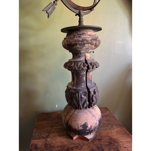 17th Century 17th C. Carved Architectural Element W/ Frederick Cooper Zodiac Armillary Sphere For Sale - Image 5 of 10