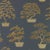 Sanderson Penjing Wallpaper in Ink Black/Gold - a Sample For Sale