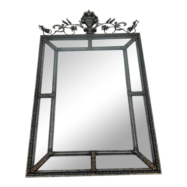 The Raschella Collection Inc. Brushed Gold Bronze Framed Mirror For Sale