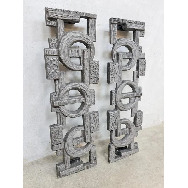 1950s Brutalist Cast Iron Wall Decoration, 1950s For Sale - Image 5 of 7