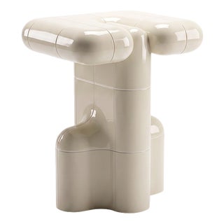 U - 001 Side Table in Cream by Rollo Studio For Sale