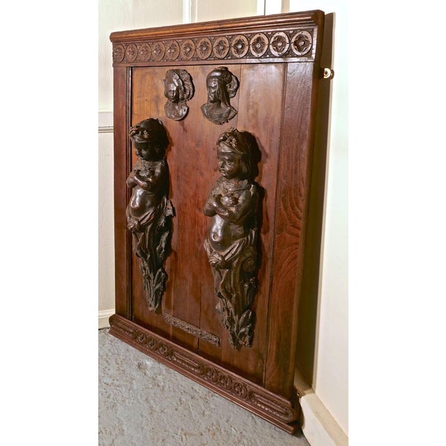 Brown Vintage Leathermache Putti, 1700s For Sale - Image 8 of 11