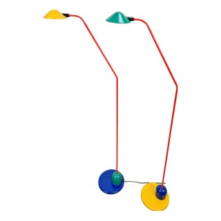 Vintage Floor Lamps from Happylight, 1980s, Set of 2 For Sale