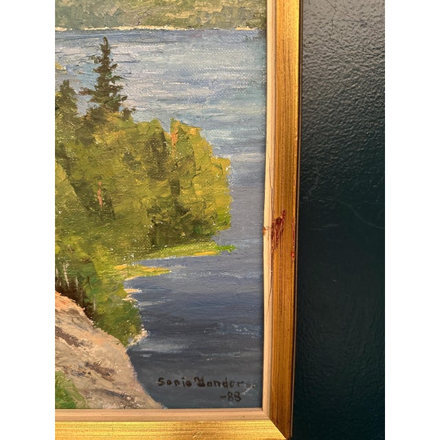 Sonia Yander, Landscape, 1983, Oil Painting on Canvas, Framed For Sale - Image 14 of 18