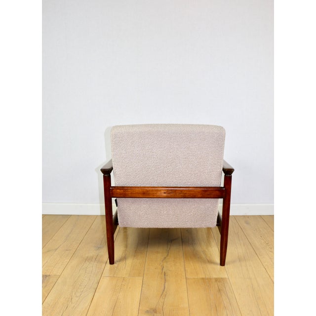 Beige Beige Bouclé GFM-142 Chair attributed to Edmund Homa, 1970s For Sale - Image 8 of 12