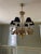 Mid 20th Century Vintage Solid Brass Swan Chandelier – 6‑Light – Empire Style – Excellent Condition For Sale - Image 5 of 6