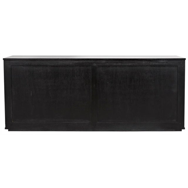 Wood NOIR Smith 4 Door Sideboard, Hand Rubbed Black For Sale - Image 7 of 9