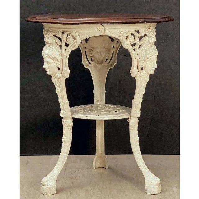 19th Century English Pub Table With Wood Top and Cast Iron Base For Sale - Image 5 of 13