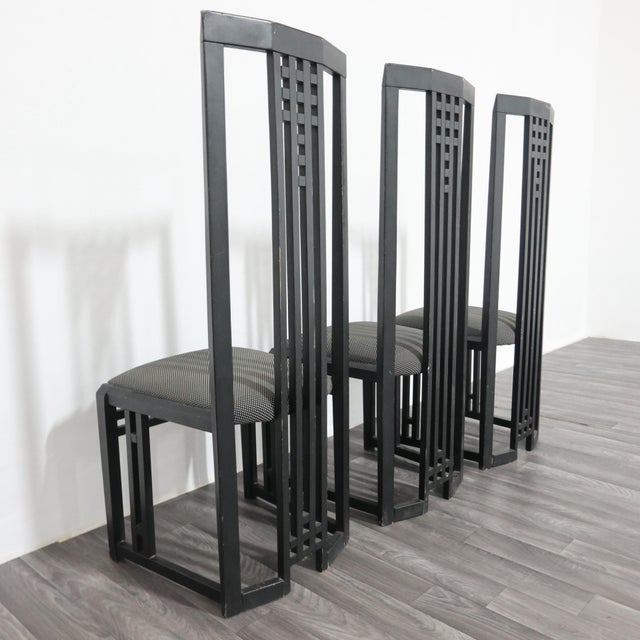 Wood Modern Wooden Throne Chairs by Giorgetti Tris, 1970s, Set of 3 For Sale - Image 7 of 18