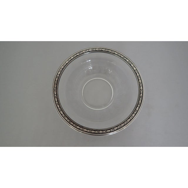 International Silver Cut Glass & Sterling Bowl For Sale - Image 4 of 6