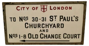 Edwardian Street Sign, 1910