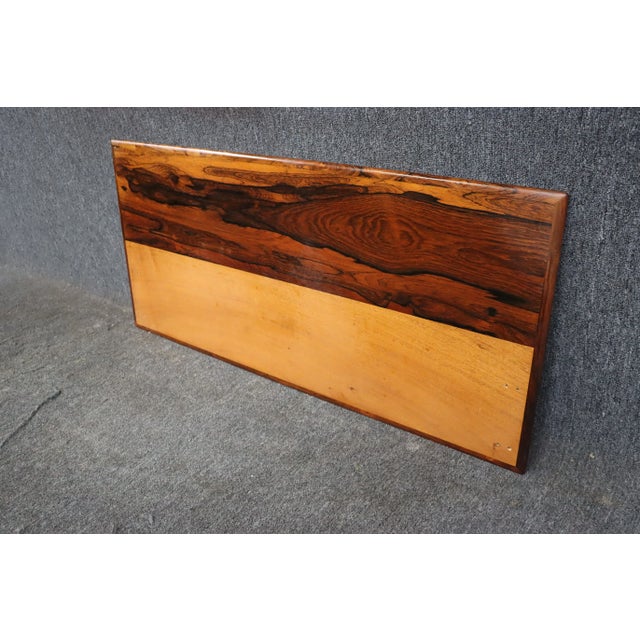 Mid Century Rosewood Double Headboard For Sale - Image 4 of 7