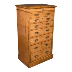1890's Antique Banker's Chest of Drawers