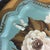 Vintage Tole Ware Blue Hand Painted Flowers Mini Tray For Sale - Image 4 of 11