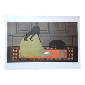 Vintage Signed/Titled Will Barnet Lithograph "Dialogue in Green"