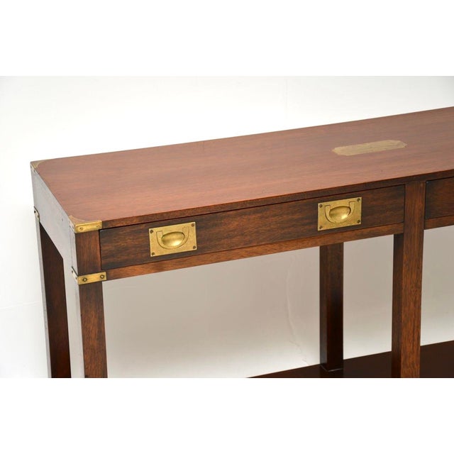 Antique Military Campaign Console Table, 1930s | Chairish