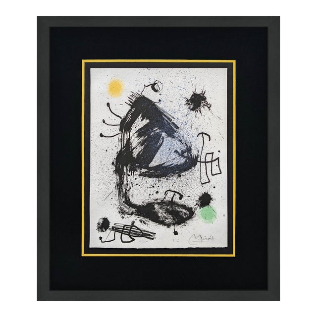 Joan Miró, Plate 3 From Bouquet De Reves Pour Neila, 1967, Signed Edition of 25, Maeght 534, 1967 For Sale