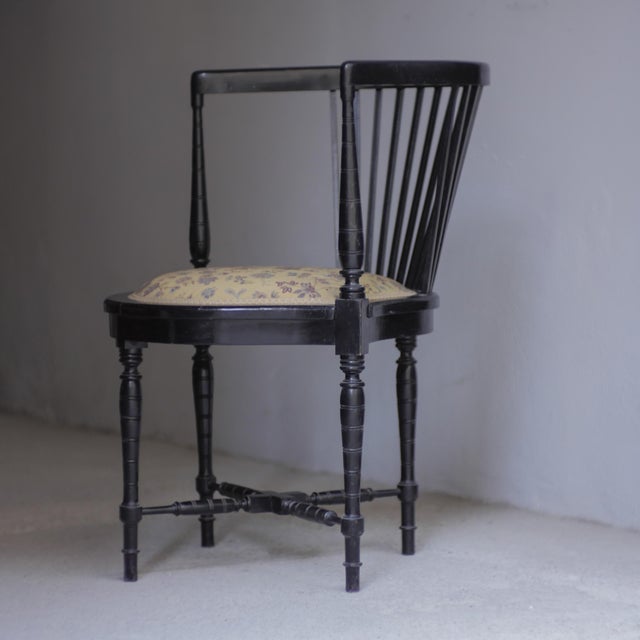 Black Chair with Armrests attributed to Adolf Loos, 1940s For Sale - Image 8 of 18