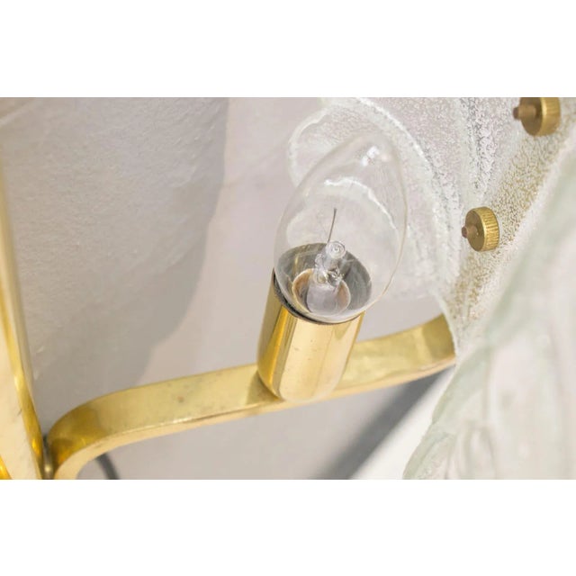 Glass Leaves & Brass Wall Lamp in the Style of Carl Fagerlund for Orrefors, 1960s For Sale - Image 14 of 15