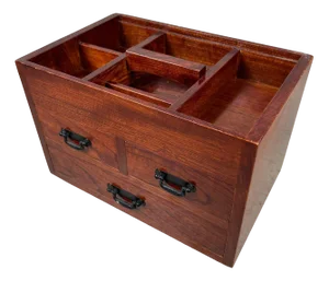 Japanese Haribako Sewing Box, 1980s
