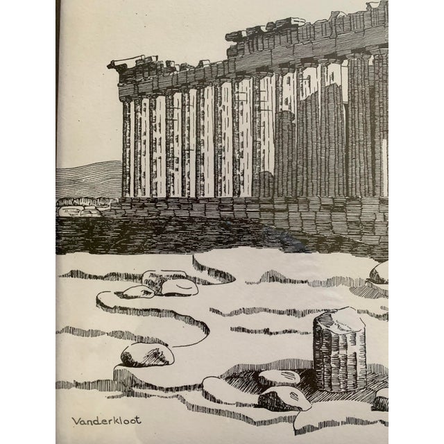 Vintage Architectural Etching of Roman Ruins by Vanderkloot Set of 2 For Sale In New York - Image 6 of 7