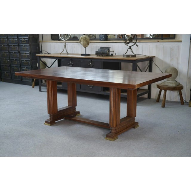 Brown Wooden Table from Maxime, 1940s For Sale - Image 8 of 15