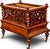 Victorian Antique English Victorian Pierced Burl Walnut Music Canterbury For Sale - Image 3 of 11