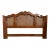 1980s Ethan Allen Chateau Normandy King Cane & Pine Bed Pediment Headboard For Sale