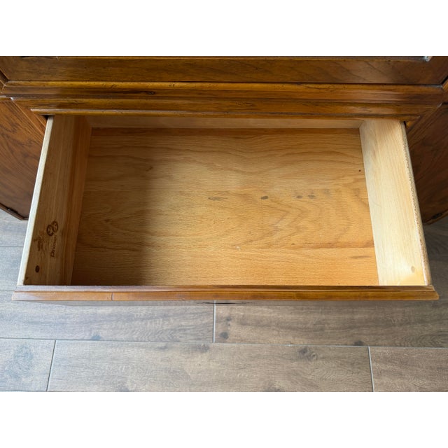 1980s Drexel Heritage “Passage” Series Lighted China/Display Hutch, Champagne Style For Sale - Image 10 of 12