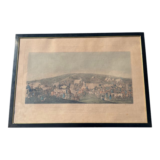 Epson Races - Henry Aiken - 19th C. English Equestrian Sporting Print in Original Frame For Sale