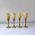 Vintage Carlo Moretti style cased glass champagne flutes in a butterscotch color.