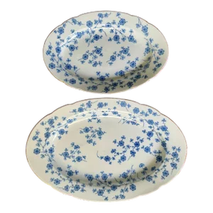 Large 1850s Fischer & Mieg Serving Platters - a Pair