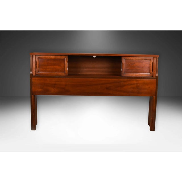 Mid Century Walnut Full Bed Headboard manufactured by Dixie circa 1960’s, in nearly pristine condition. Exceptional...