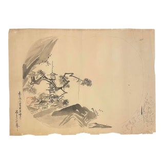 Antique Chinese Temple Painting For Sale