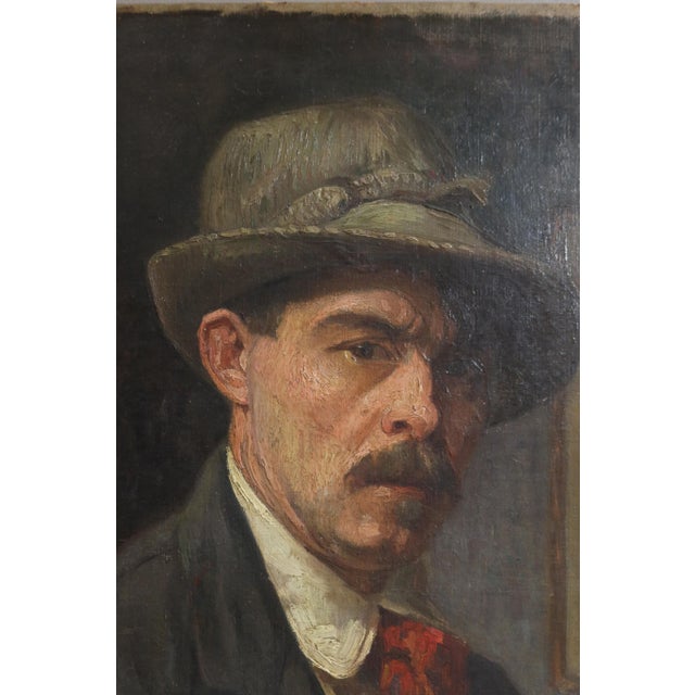 Self-Portrait, 19th Century, Oil Painting on Canvas For Sale - Image 6 of 7
