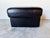 Postmodern Vintage Italian Postmodern Black Leather Ottoman by Natuzzi For Sale - Image 3 of 12