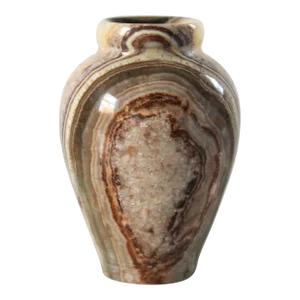 Vintage Polished Stone Bud Vase