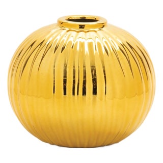 DecorativeGold Vase For Sale