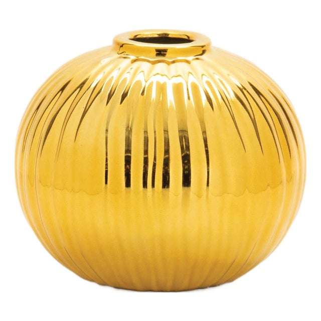 DecorativeGold Vase For Sale