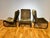 Metal Bauhaus Black Steel and Green Upholstery Lounge Chairs, 1970s, Set of 3 For Sale - Image 7 of 18