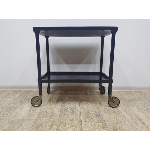 Historic Black Mobile Bar, 1930s For Sale - Image 4 of 13